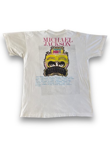 Vintage 90s Michael Jackson Dangerous Tour T-Shirt White Size XL - Bild 2 von 14