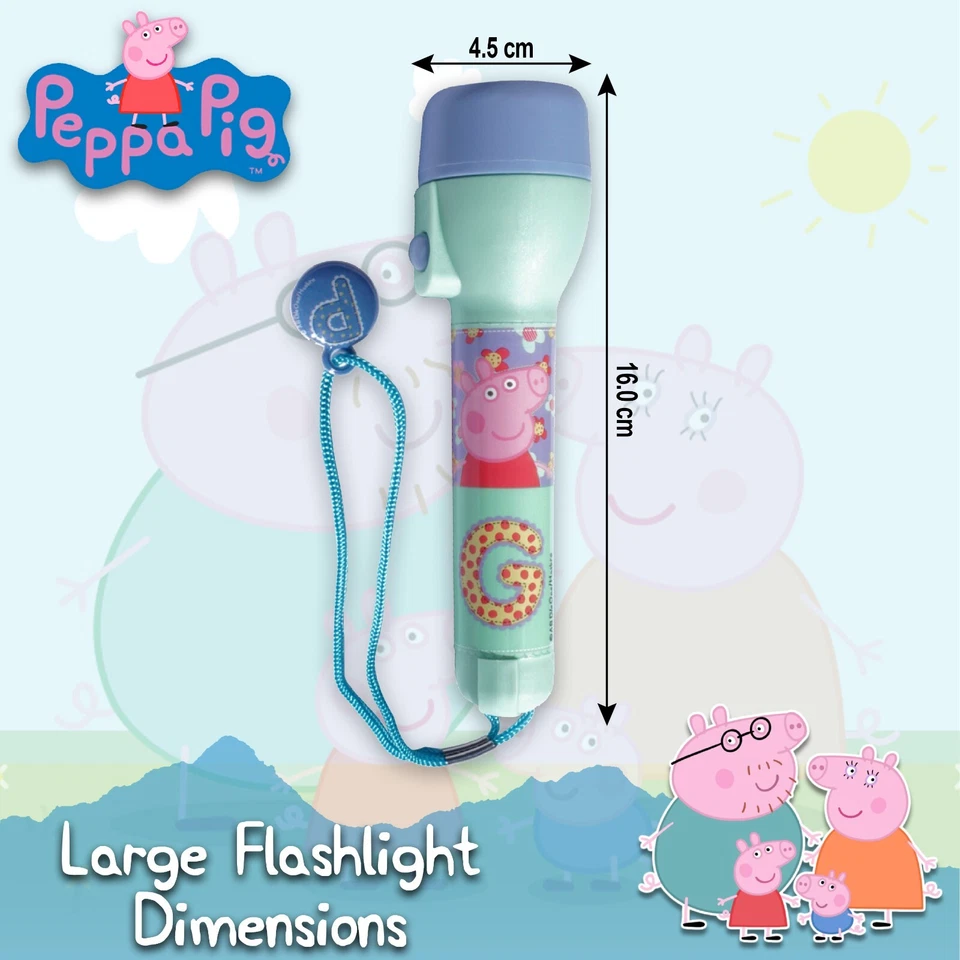 Peppa Pig LED Flashlight Torch, Kids 16cm Night Light Big Torch Camping Toy Gift - Image 2 of 4