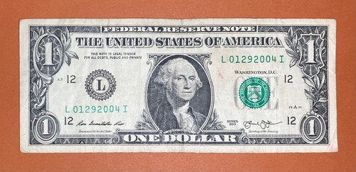 January 29, 2004 (L 01292004 I) Birthday Note $1 One Dollar Bill - Picture 2 of 3