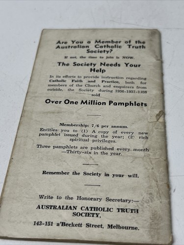 Folleto de colección alcohol tomar o salir 1940 verdad católica iglesia papel dios santo - Imagen 4 de 12