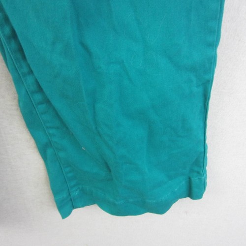 Sportsgirl Jeans Womens 10 Green Wide Leg High Rise Pockets Denim Stretch Retro - Picture 3 of 16