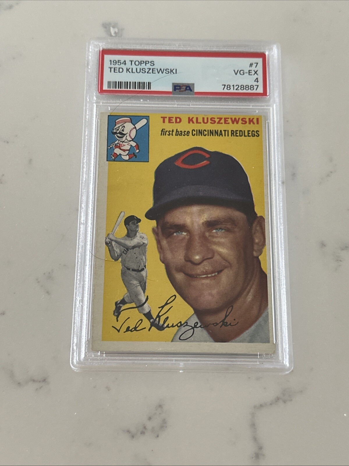 1954 Topps Ted Kluszewski #7 PSA 4 VG-EX Cincinnati Redlegs