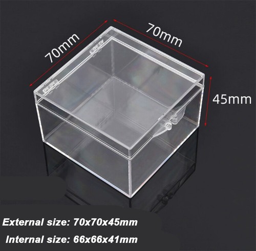 Mini Caja Pequeña Cuadrada de Plástico Transparente Contenedor de Almacenamiento de Joyas Cuentas Estuche Caja - Imagen 18 de 21