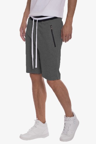 Mens and Unisex French Terry Casual Sweat Shorts Elastic Waist - Picture 19 of 32