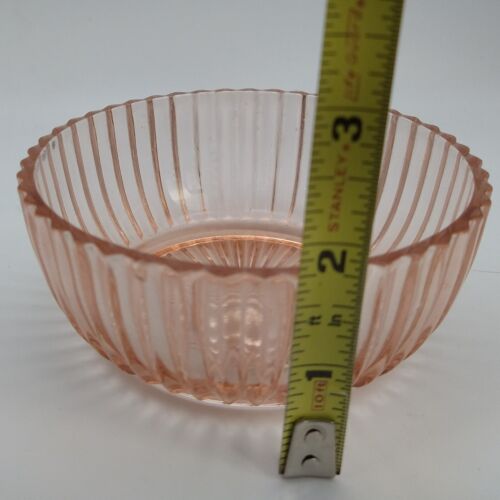 4 Depression Era Pink Glass Queen Mary by Hocking Small Fruit Dessert Bowl 4.5" - Picture 12 of 13