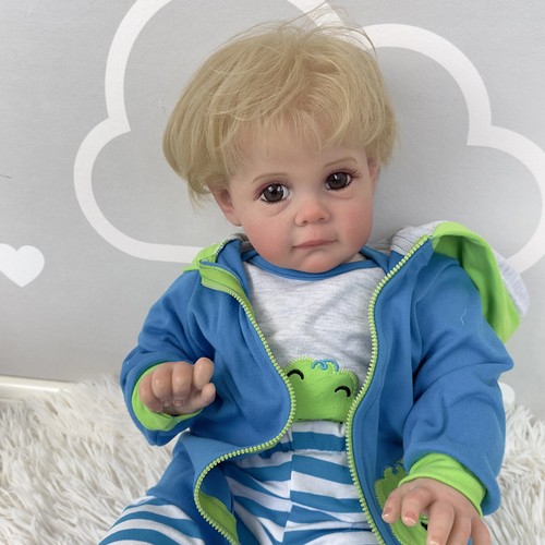 24inch Finished Reborn Baby Doll Toddler Boy Soft Body Realistic Handmade Gifts - Picture 2 of 8