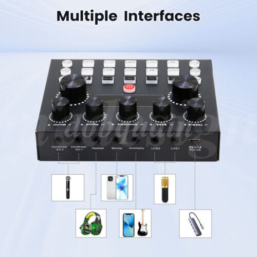 2 Studio Recording Kit Podcast Equipment Bundle Music Mixer 2 Microphones BM-800 - Picture 9 of 48