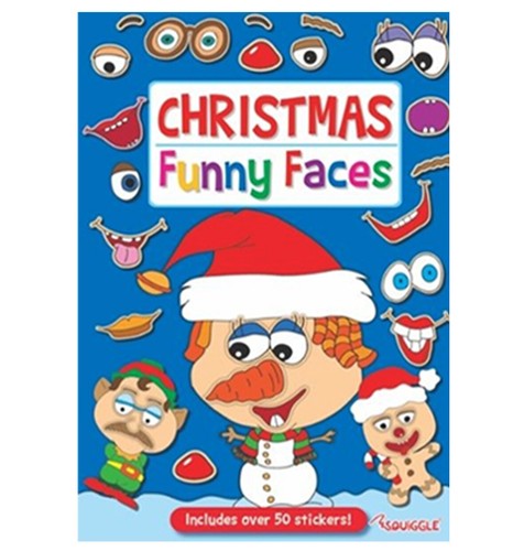 KIDS CHRISTMAS ACTIVITY COLOURING BOOK - FUNNY FACES - BOOKS FOR GIRLS BOYS - Picture 5 of 16