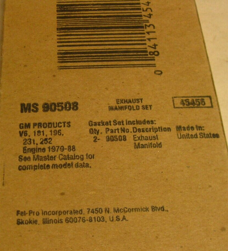 Fel-Pro MS 90508 Exhaust Manifold Gasket Set - Picture 2 of 2
