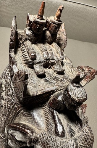 Antique Early 20th Century Southeast Asia Wood Carved Elephant, 8.5”H - Picture 7 of 11