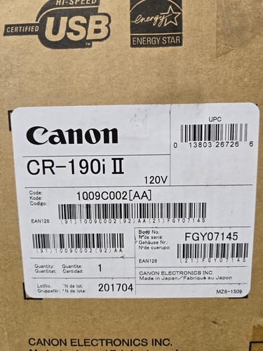 Canon ImageFORMULA CR-190i II Check Reader FAST FREE SHIPPING a - 第 14/18 張圖片