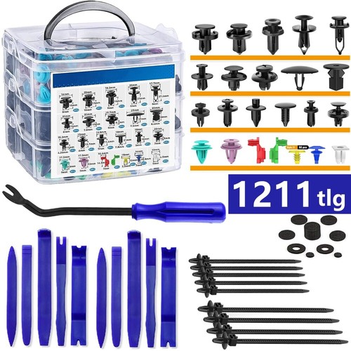 650-1211 Auto KFZ Spreiznieten Sortiment Autotür Innen Befestigung Clips Kit Set - Picture 6 of 18