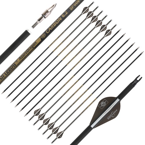 30 Zoll Carbonpfeile SP300-600 Bogenschießen Compound Bogen Recurve Bogen Jagd - Picture 13 of 20