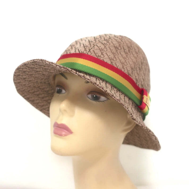 Chapeau seau Christian Dior Rasta toile trotteur marron taille 57