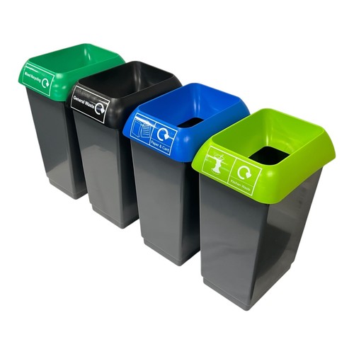 Plastic Litre Recycling Bin Lime Green Food Waste Bin, Recycling Bin - Picture 10 of 11