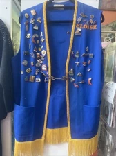 Vintage Lions Club International Vest San Diego Ca 1980s W/foe Pins 