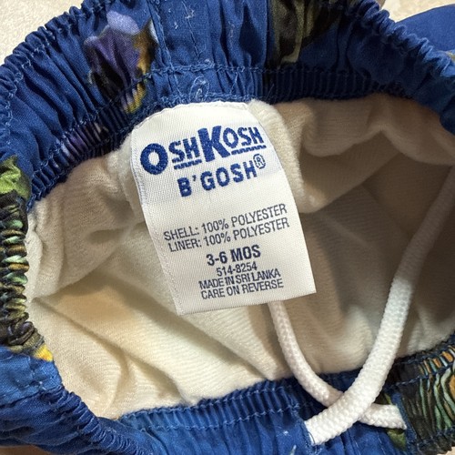 Vintage Infant 3-6 Months Baby Osh Kosh B Gosh Swim Shorts Tide Fish Beach - Picture 5 of 11