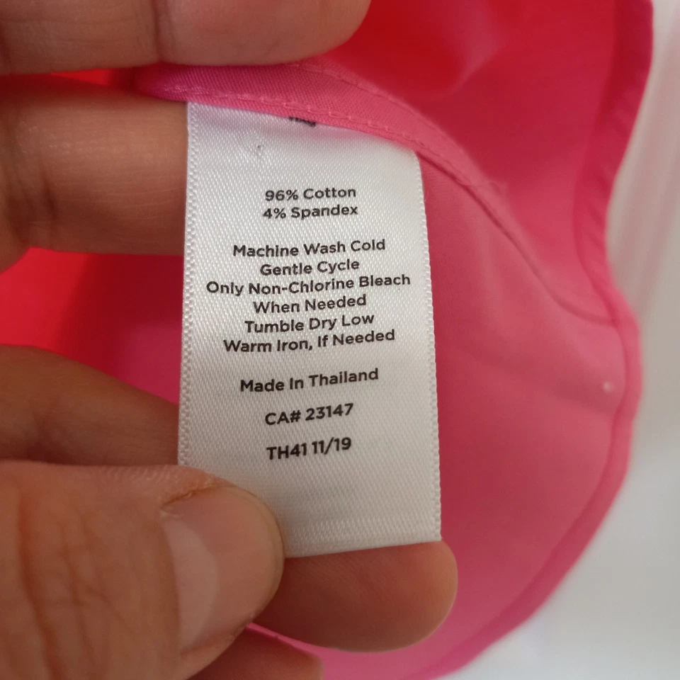 TALBOTS Non Iron Women's Pink Button Cotton Top Casual Career Everyday 12 - Image 4 of 4