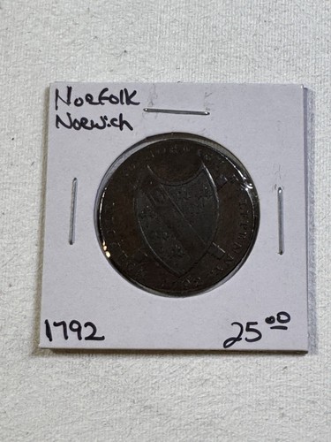 1792 Great Britain Norfolk Norwich Halfpenny Conder Token Bolingbroke's - Picture 4 of 9