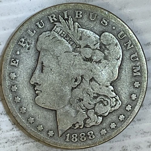 1888S Morgan Silver Dollar Uncertified Very Good Plus Circulated Condition