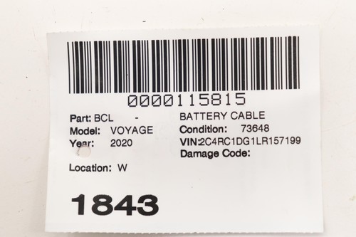 2020 - 2025 CHRYSLER VOYAGER POSITIVE BATTERY CABLE WIRE HARNESS OEM 68309051AC - Picture 8 of 8