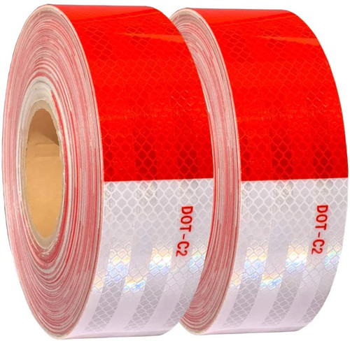 2 Stück Cinta Reflectiva Reflectante Rojo Blanco 2 Pulgadas 200 Pies De Seguridad - Bild 6 von 17