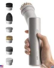 Cordless Electric Spin Scrubber, Waterproof Cleaning Brush with 9 Heads