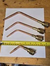 4 Victor Brazing Welding Torch Tips 5-W 3-W 2-W 1-RTE Good Condition Guaranteed