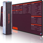 Linux Mouse Pad Commands (31.5X11.8 In) - Linux Cheat Sheet Desk Mat - Computer 