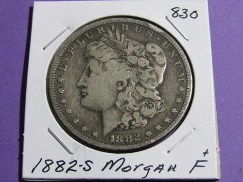 1882-S $1 Morgan Silver Dollar #830 - F+