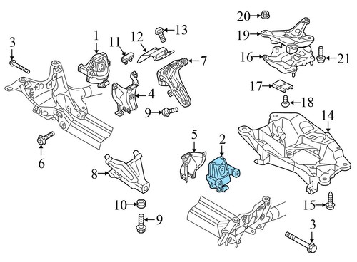 2013-2015 AUDI A6 QUATTRO 2.0L - LEFT Hydraulic Engine / Motor Mount - 第 3/5 張圖片