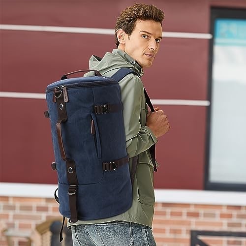große Kapazität Zip Canvas Reiserucksack Herren Outdoor Reiserucksack Tasche - Bild 2 von 6