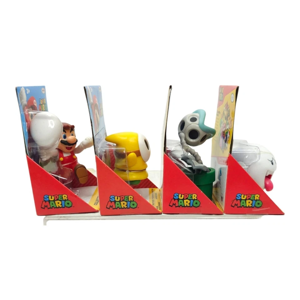 Super Mario Fire Mario Shy Guy Bone Piranha Boo Mini Figuras Nintendo Jakks NUEVO Foto 3 de 4