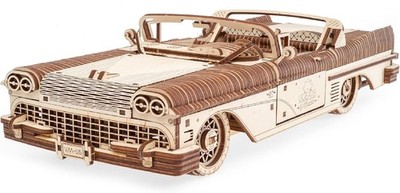 3D Vintage Auto Modellbausatz mit funktionierendem V8 Motor - selbstfahrendes Puzzle