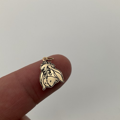 14k Gelbgold Disney Eeyore Anhänger Charm Winnie Puuh Van Dell - Bild 7 von 8