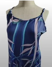 Jean Pierre Klifa Abstract Maxi Dress Periwinkle Women's Size XL (snug fit = L)