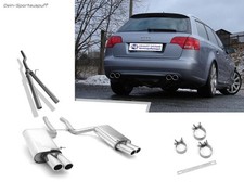 Fox Duplex Racinganlage ab Kat Audi A4 B7 quattro Typ 8E je 2x88x74mm oval