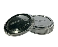 Genuine Olympus OM Camera Body Cap & Rear Lens Cap Set Original SLR