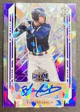2021 Leaf Metal Draft - Eduardo Garcia Auto 01/10 Purple Crystals #BA-EG1