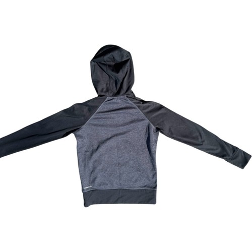 Nike Girl's Therma-Fit Hoodie Sweatshirt, Pink Gray Black Fleece Pink Lining - Picture 3 of 6