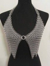 Medieval Chainmail Bikini Top Aluminum Armor LARP Costume for Women  s Cosplay