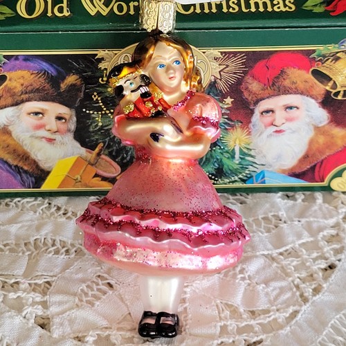 Alte Welt Weihnachten Nussknacker CLARA Glas Ornament #Y3010 Neu mit Etikett - Bild 2 von 8