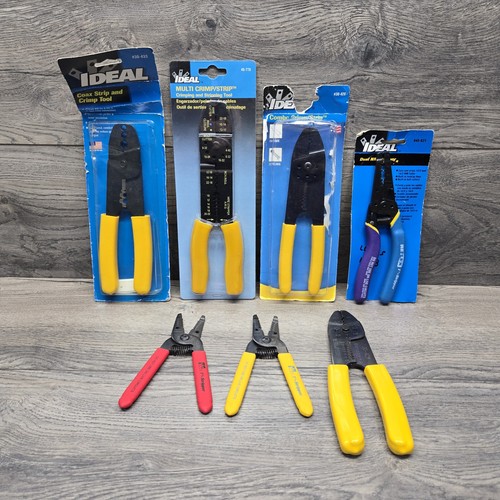 Ideal Industries Lote De 7 45-621 Alambre T-Stripper Cortador Crimpadora Amarillo (EE. UU.) - Imagen 1 de 8