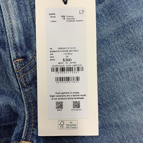 MOUSSY VINTAGE Florahome Slim Straight Jeans Women's Size 24 Blue - Picture 6 of 10