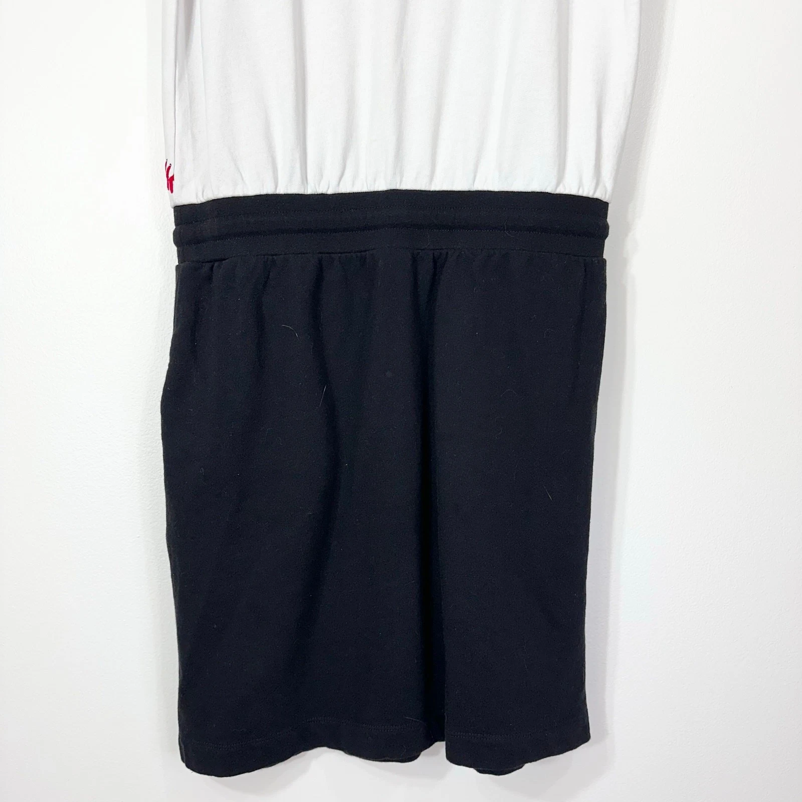 RARO Love Moschino Abito da Baseball Mini Novità Paillettes Nero Bianco TG 10