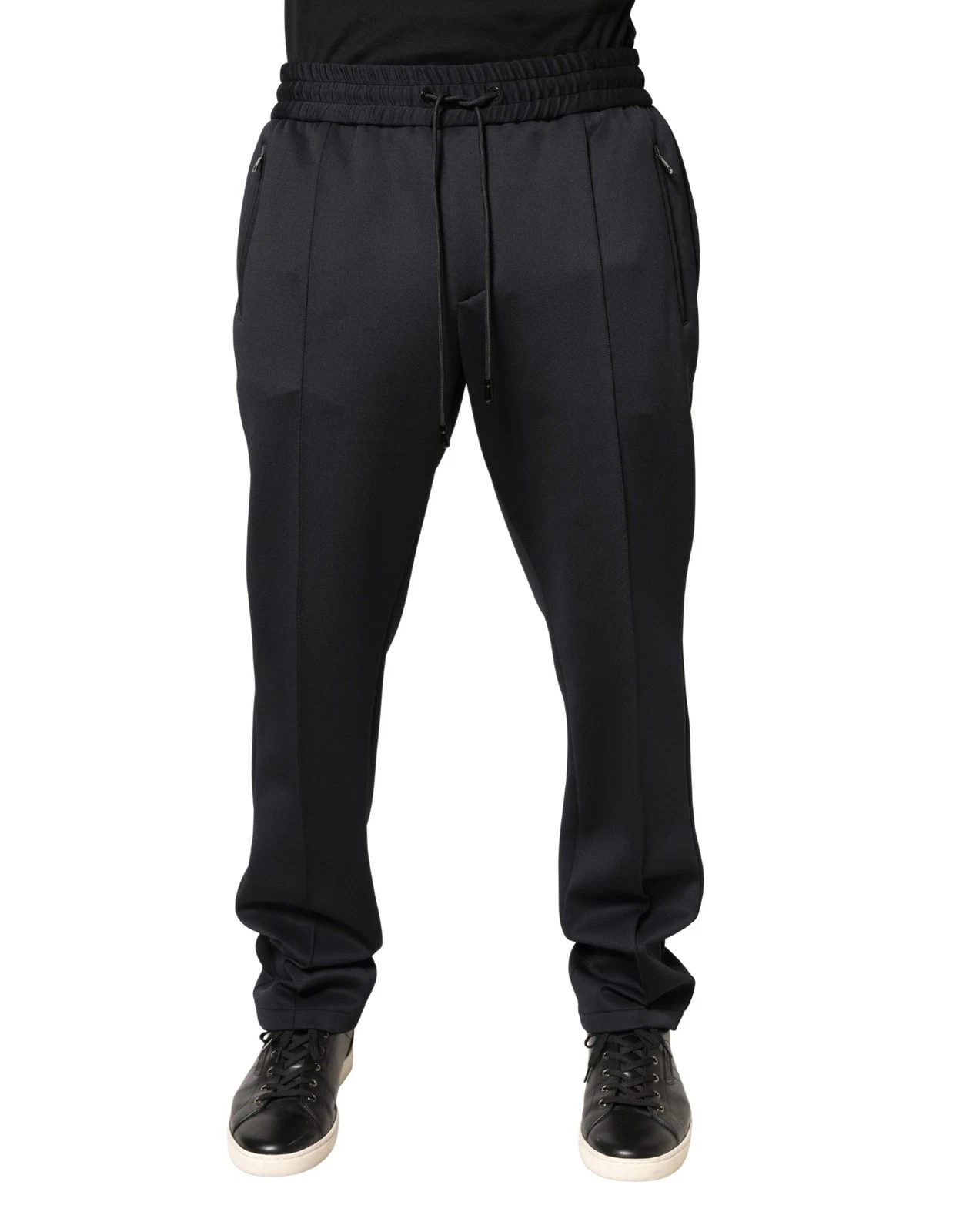 Dolce & Gabbana Black Polyester Skinny Jogger Trouser Men's Pants