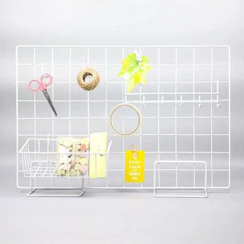 Grid Storage Rack Metal Desktop Stand Modern Display Rack For Grid Panel - Picture 8 of 16