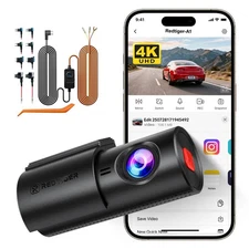 REDTIGER A1 4K Dash Cam APP Control Compact Mini Super Night Vision Hardwire kit