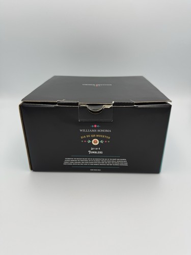 NEU Williams Sonoma Tag der Toten Sugar Skull Goldrand Becher Set KOSTENLOSER VERSAND - Bild 6 von 8