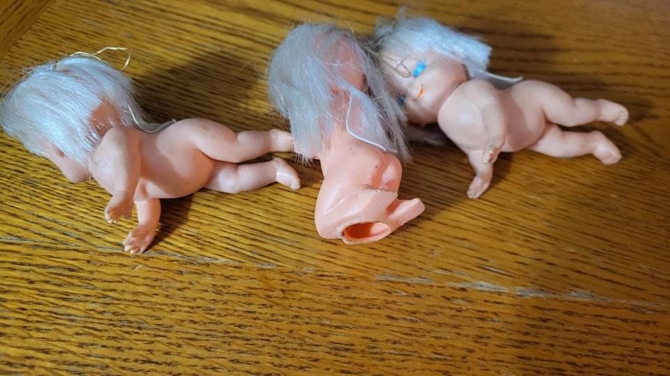 Adornos de ángeles de goma japoneses de colección alas de nailon muñecas niño niña MCM kitschy Foto 4 de 4